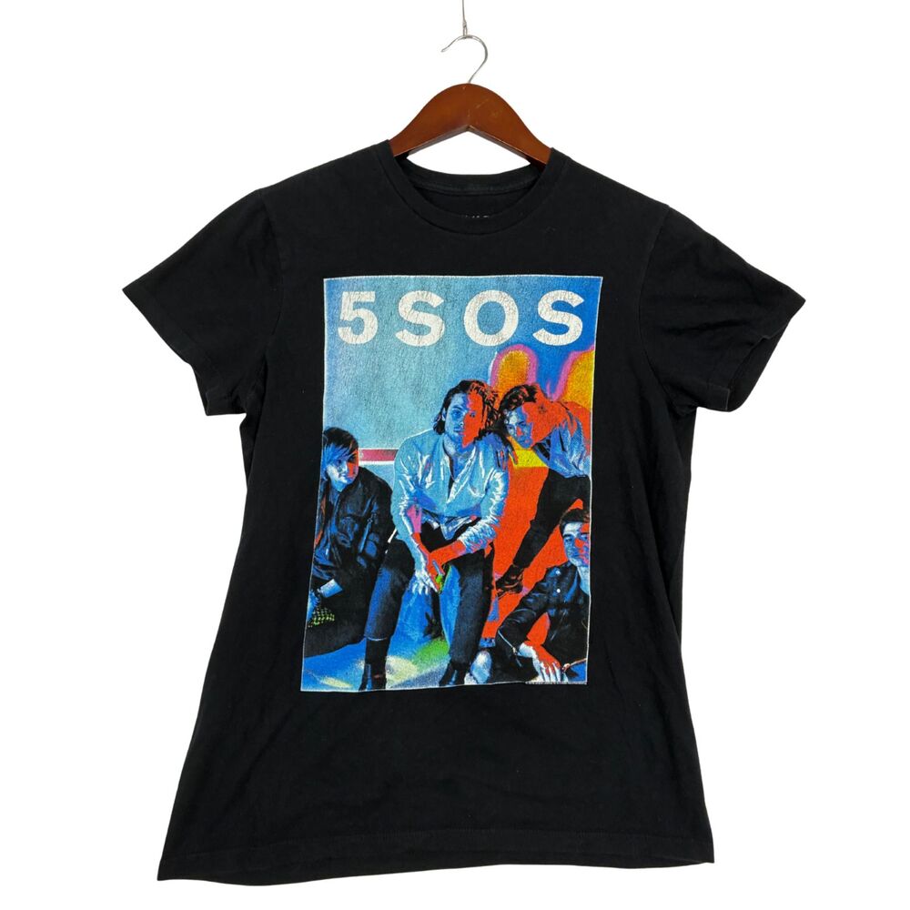 5 Seconds of Summer 5SOS Bravado Band Graphic T Shirt Black Mens Small